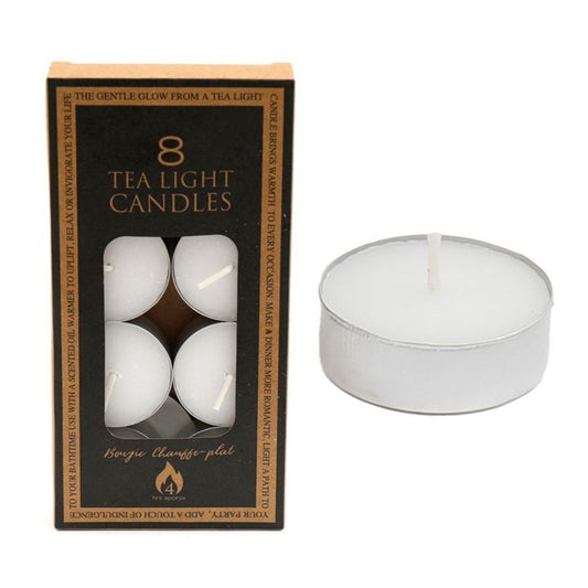 Pack of 8 4-Hour Unscented Tealight Candles