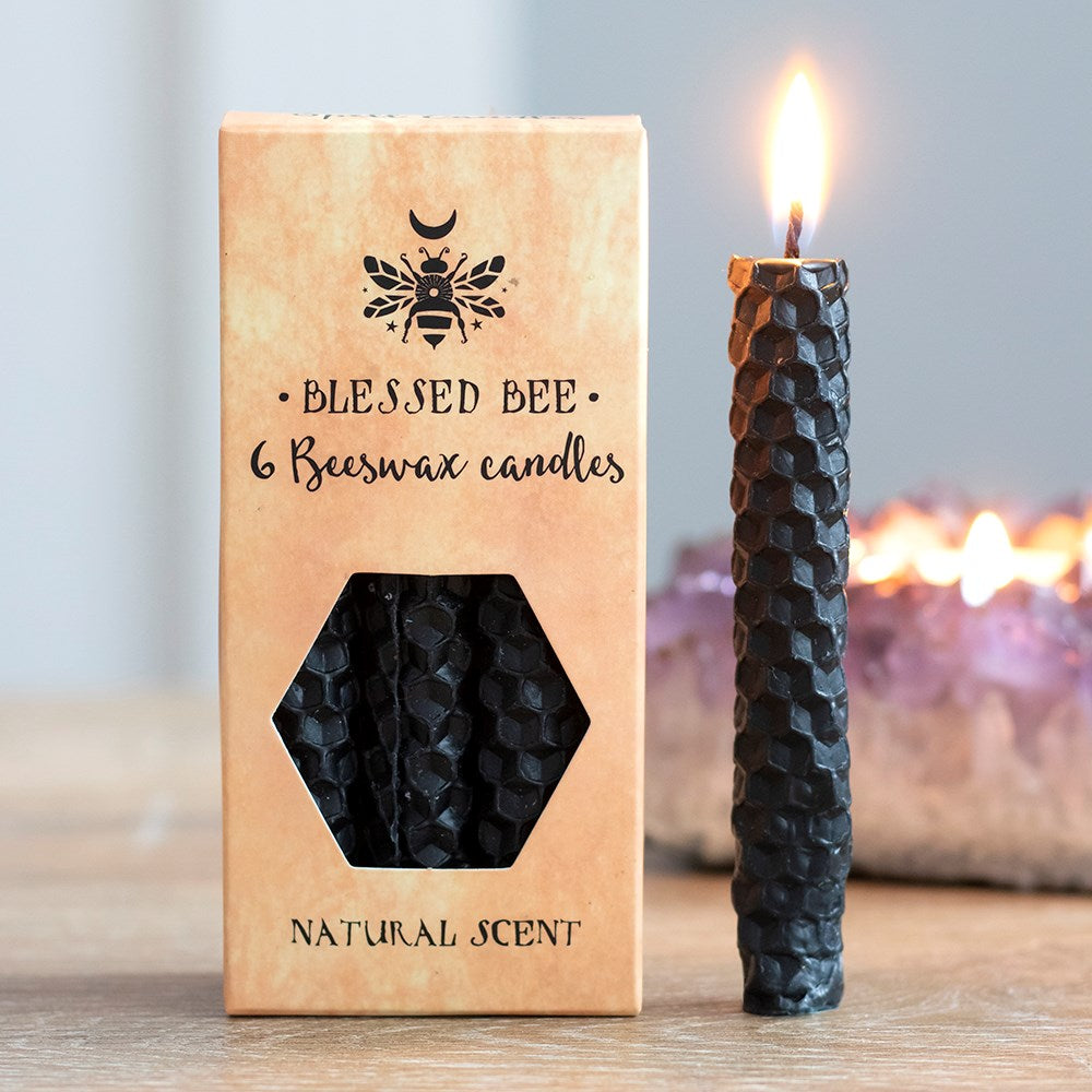 Black Beeswax Spell Candle 6 Pack