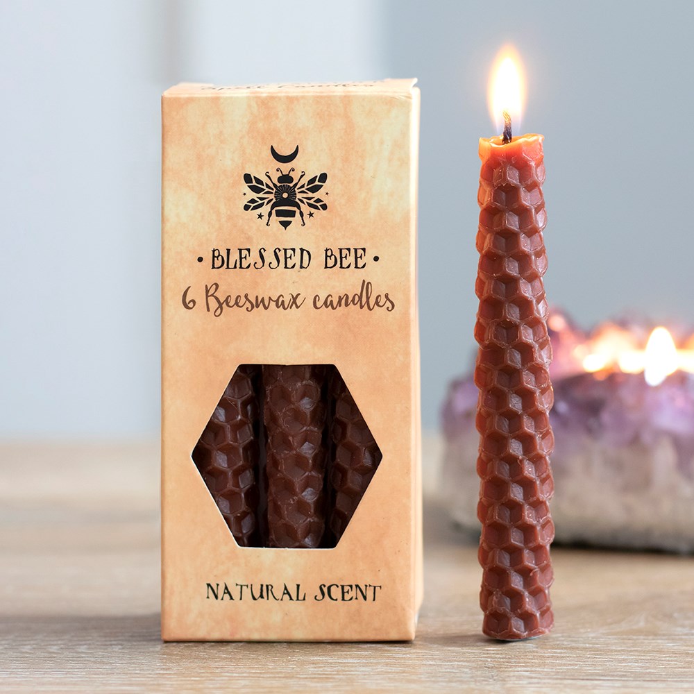 Brown Beeswax Spell Candle 6 Pack
