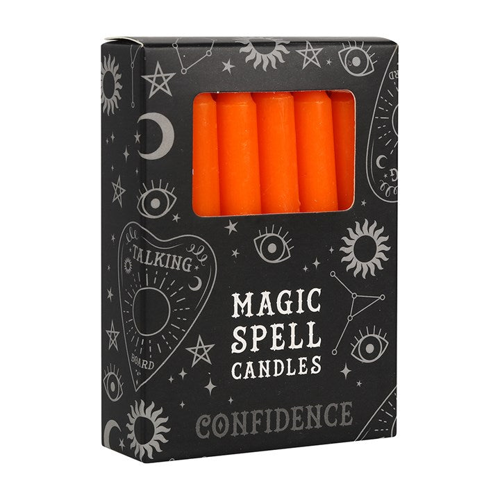 Orange 'Confidence' Spell Candles 12 Pack