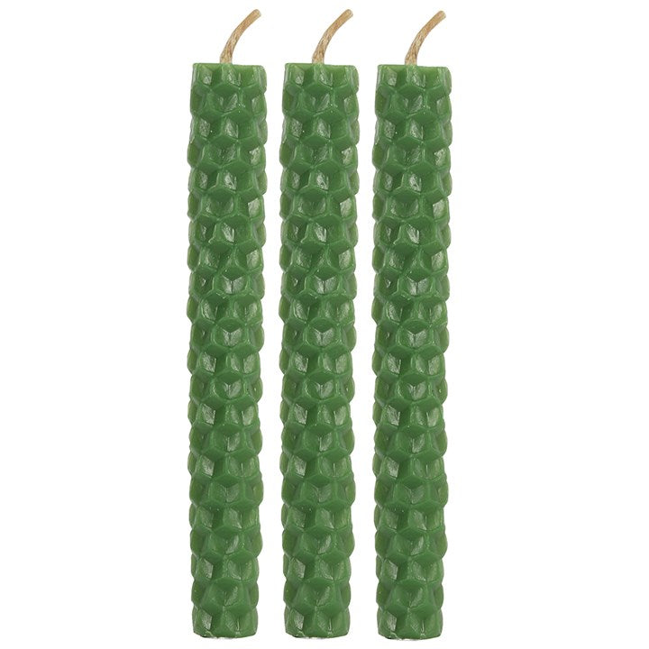 Green Beeswax Spell Candles 6 Pack