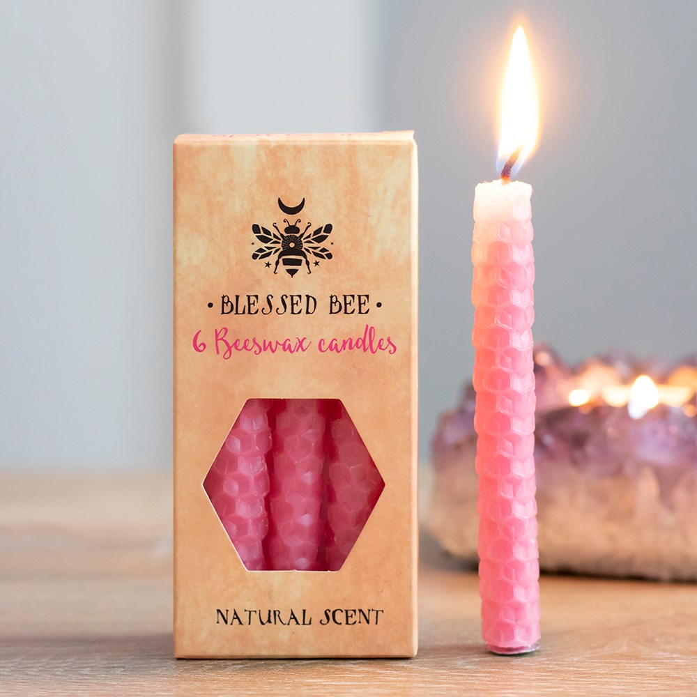 Pink Beeswax Spell Candle 6 Pack