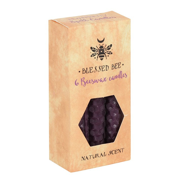 Purple Beeswax Spell Candle 6 Pack