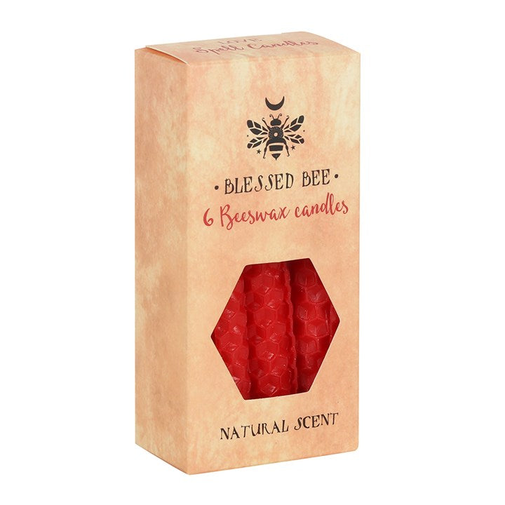 Red Beeswax Spell Candles 6 Pack