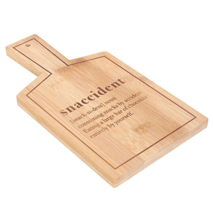 'Snaccident' Bamboo Chopping Board