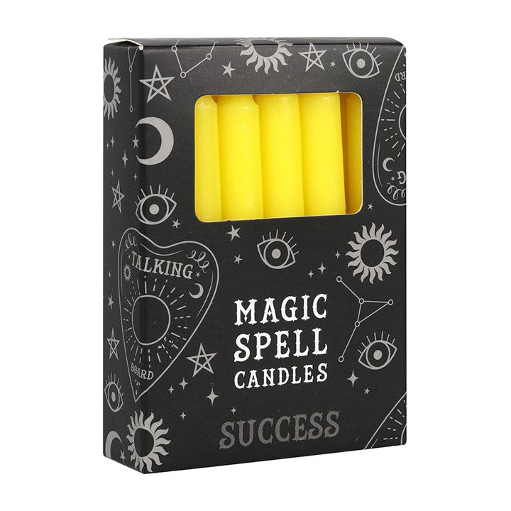 Yellow 'Success' Spell Candles 12 Pack