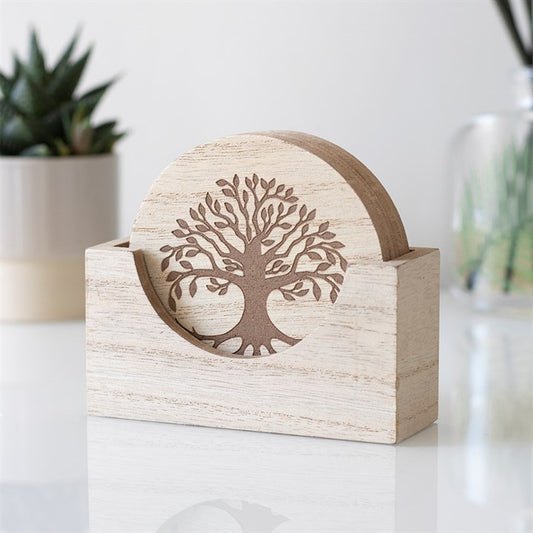 Tree Of Life Engraved Coaster Set