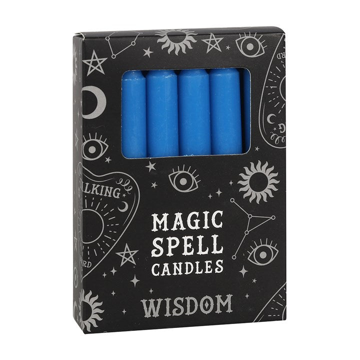 Blue 'Wisdom' Spell Candles 12 Pack