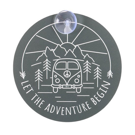 'Let The Adventure Begin' Window Sign