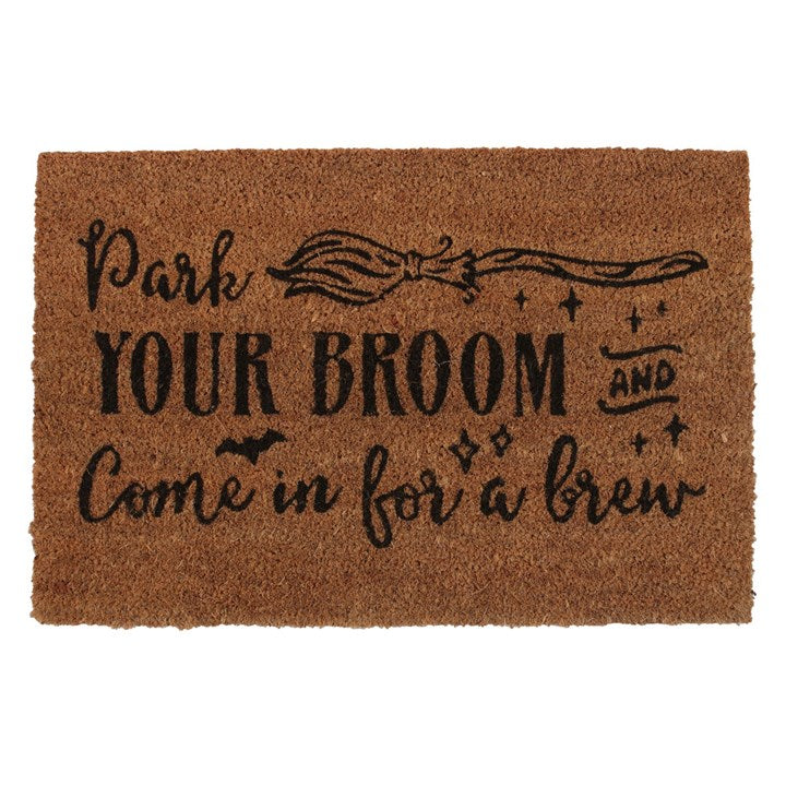 Doormat with witchy theme
