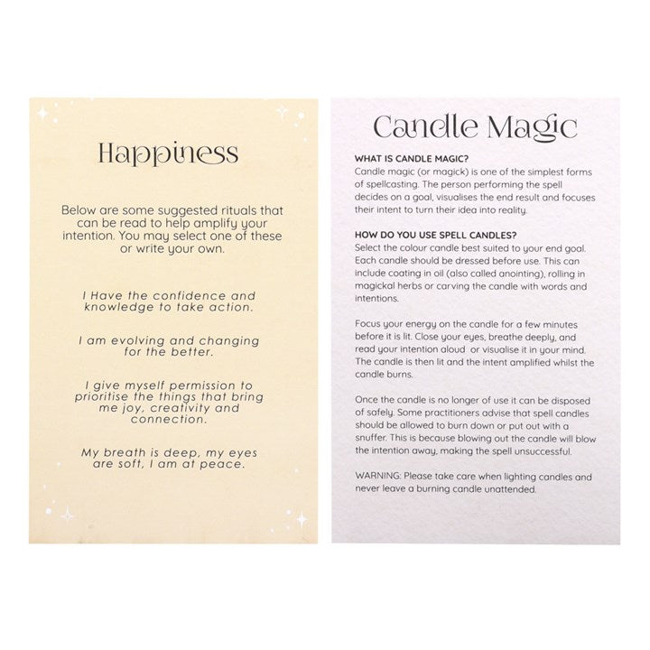 'Happiness' Spell candles & Cards