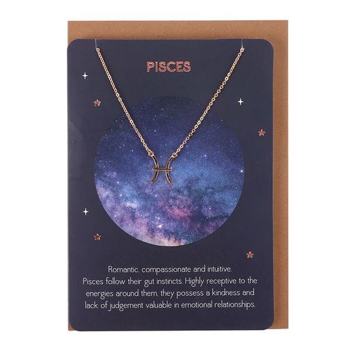 Pisces zodiac necklace