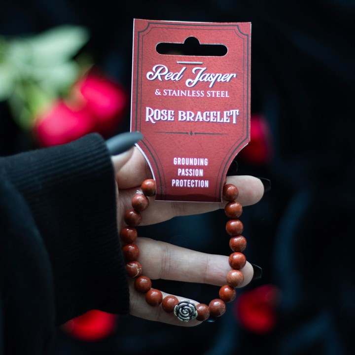 Red Jasper with Rose Bracelet