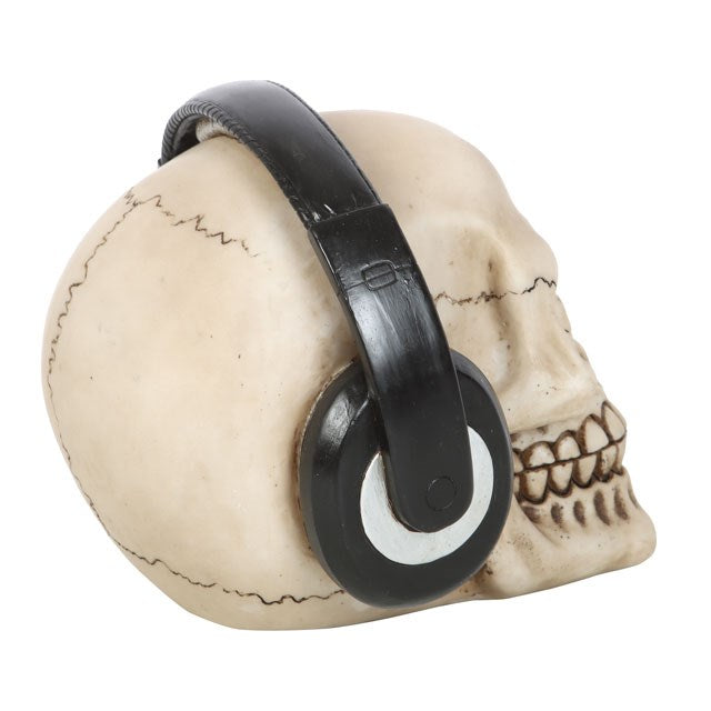Skull Ornament With Headphones