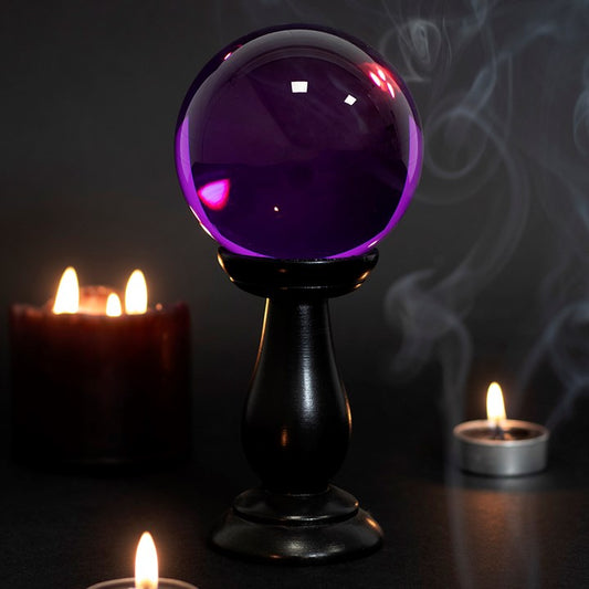 Purple Crystal Ball With Stand