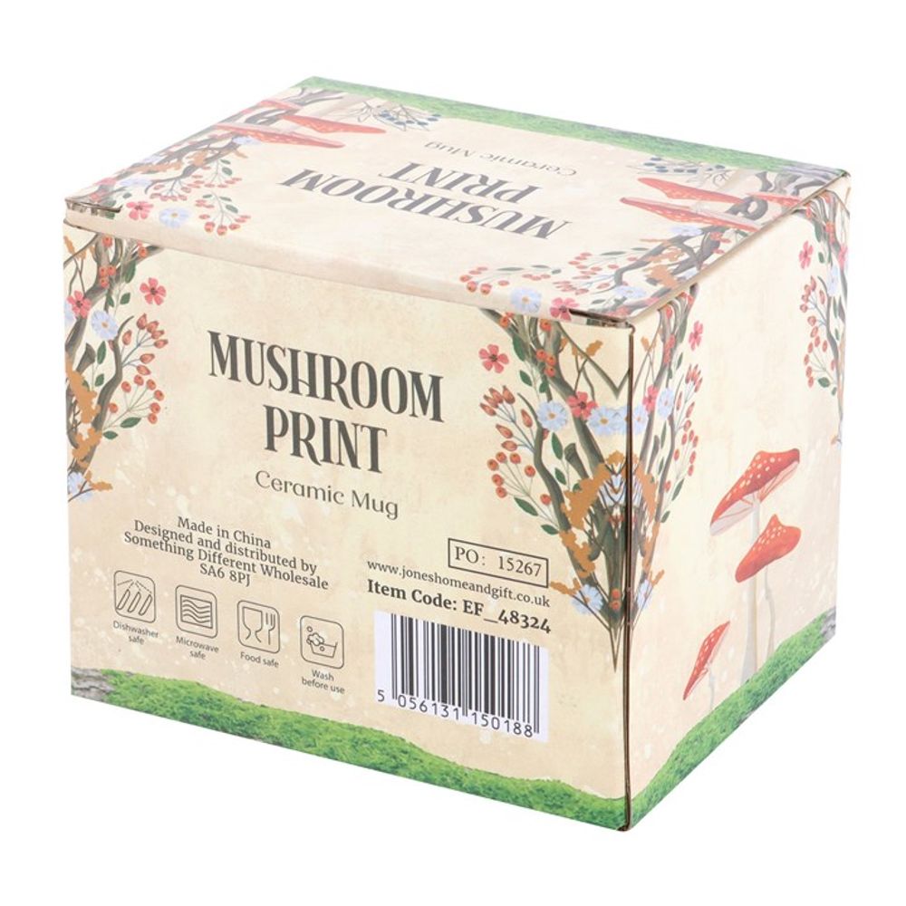 All Over Mushroom Print Mug