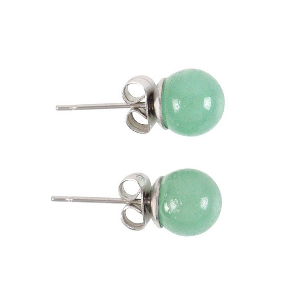 Green Aventurine Semi Precious Crystal Earrings