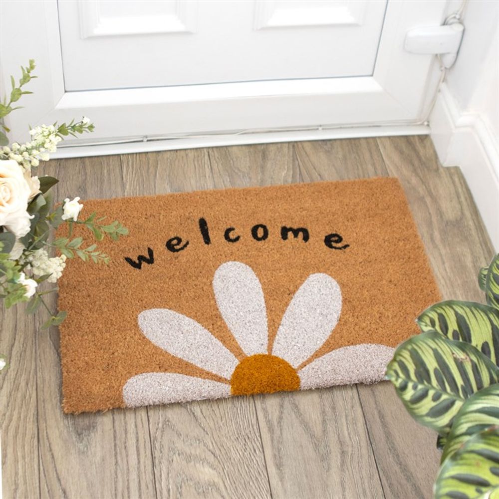 Natural Daisy Welcome Doormat